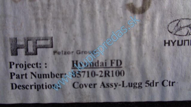 zadný koberec do kufra na hyundai i30 HB, dno kufra, 85710-2R100